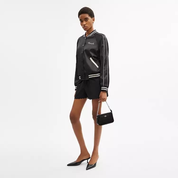 New!☪️ Coach Black Croc-Patterned Nolita 19 - Picture 3 of 7